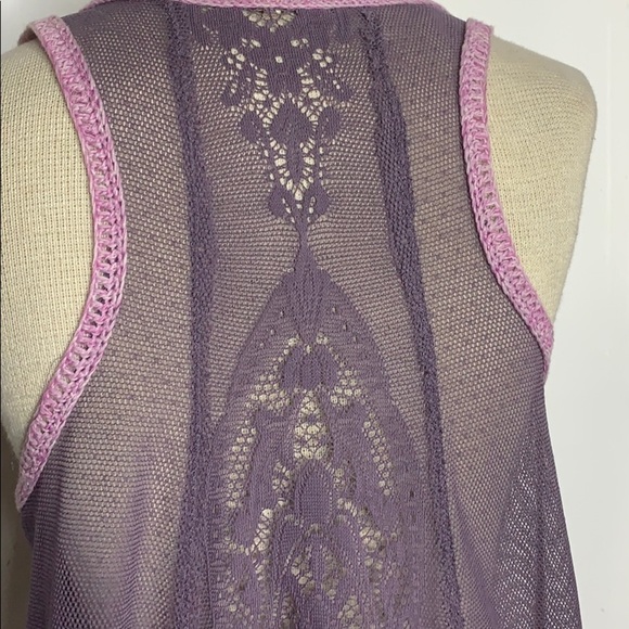 Free People lacy Cover up in purple - Picture 4 of 9